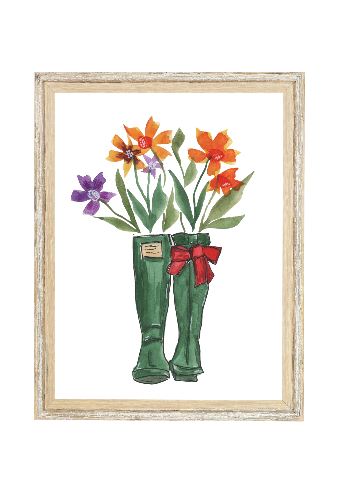 Spring Rainboot Print