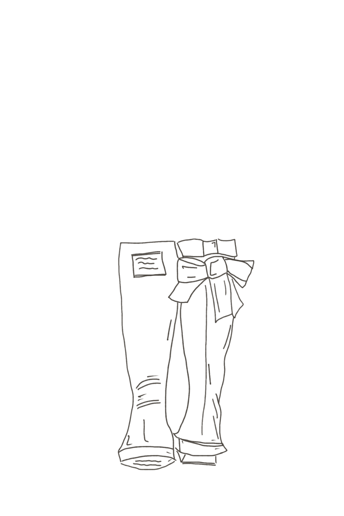 Paint-Your-Own Tiny Rainboot Print